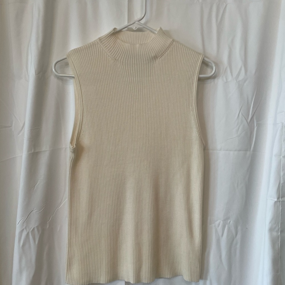 Studio Works/ Women's Mock Turtleneck sleeveless ribbed top​​​​​​​​​​​​​ - Picture 5 of 5